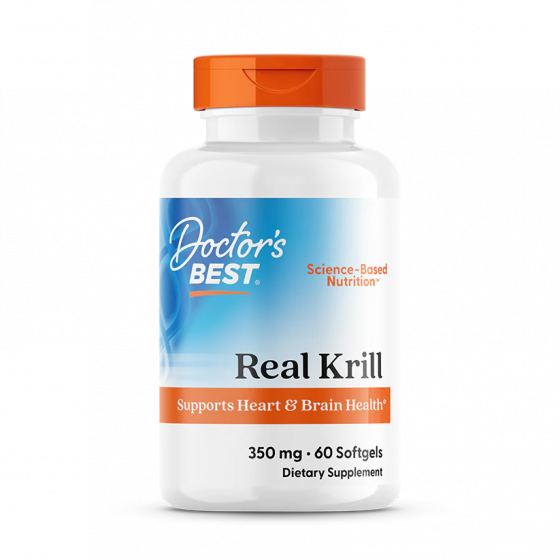 Doctor's Best Real Krill, 350 mg, 60 Softgel