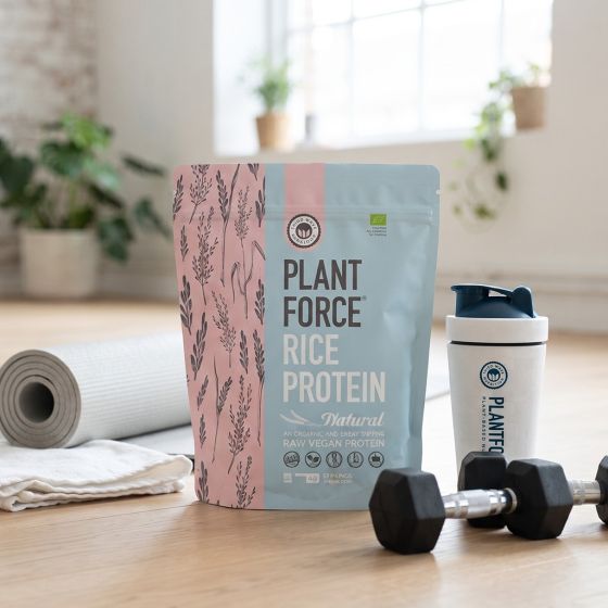 Reisprotein BIO Naturell – 800 g (40 Portionen) | Veganes & reines Eiweißpulver aus braunem Reis - Plantforce