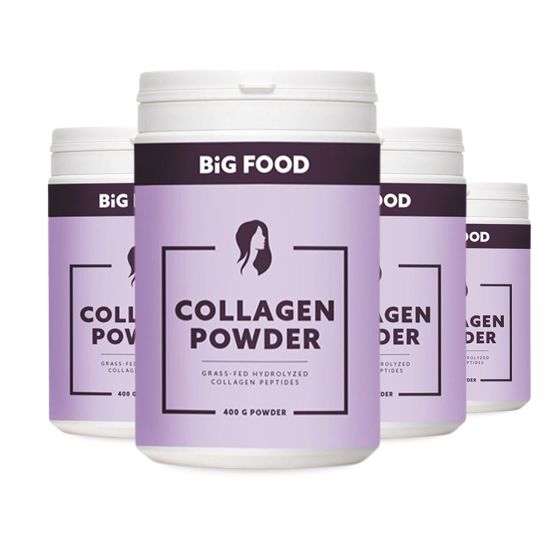 Big Food – Premium Hydrolysiertes Kollagenpeptid – 4 x 400 g (3+1 free)