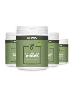 Big Food – Chlorella Spirulina – 500 g / 1000 Tabletten (500 mg) (3+1 gratis – 2 kg insgesamt)